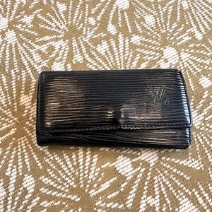 Louis Vuitton Black happy leather key holder/wallet